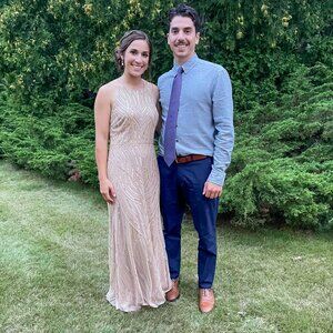 Art Deco Beaded Bridesmaid Dress - Size 2